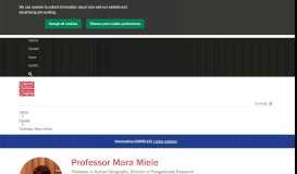 
							         Professor Mara Miele - People - Cardiff University								  
							    