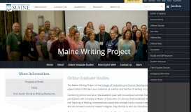 
							         Professor Rich Kent's portal to writing resources - Maine Writing ...								  
							    
