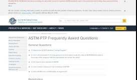 
							         Proficiency Testing Programs - Frequently Asked ... - ASTM International								  
							    