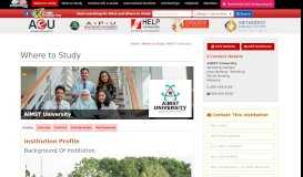 
							         Profile AIMST University - Where To Study - StudyMalaysia.com								  
							    