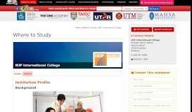 
							         Profile IKIP International College - Where To Study - StudyMalaysia.com								  
							    