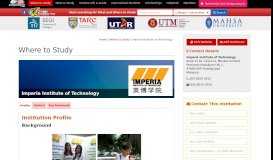 
							         Profile Imperia Institute of Technology - Where To Study ...								  
							    