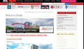 
							         Profile Infrastructure University Kuala Lumpur (IUKL) - Where To Study ...								  
							    