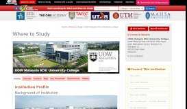 
							         Profile KDU University College - Where To Study - StudyMalaysia.com								  
							    