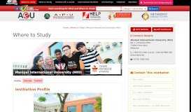 
							         Profile Manipal International University (MIU) - Where To Study ...								  
							    