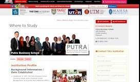 
							         Profile Putra Business School - Where To Study - StudyMalaysia.com								  
							    