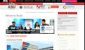 
							         Profile Quest International University Perak (QIUP) - Where To Study ...								  
							    