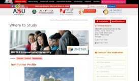 
							         Profile UNITAR International University - Where To Study ...								  
							    