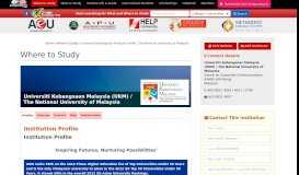 
							         Profile Universiti Kebangsaan Malaysia (UKM) / The National ...								  
							    