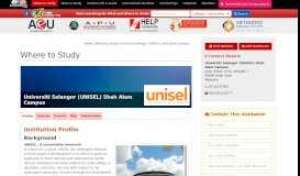 
							         Profile Universiti Selangor (UNISEL) Shah Alam Campus - Where To ...								  
							    