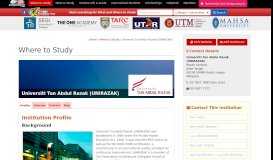 
							         Profile Universiti Tun Abdul Razak (UNIRAZAK) - Where To Study ...								  
							    