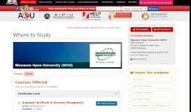 
							         Profile Wawasan Open University (WOU) - Where To Study ...								  
							    