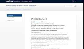 
							         Program 2019 | Postsecondary Disability Training Institute (PTI)								  
							    