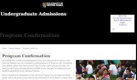 
							         Program Confirmation // Undergraduate Admissions // University of ...								  
							    