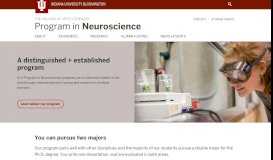 
							         Program in Neuroscience: Indiana University Bloomington								  
							    