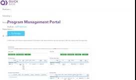 
							         Program Management Portal | Quick Base								  
							    