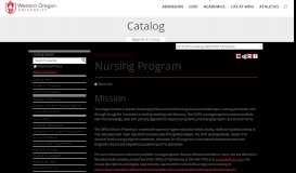 
							         Program: Nursing Program - Western Oregon University - Acalog ...								  
							    