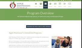 
							         Program Overview - Apple Montessori Schools								  
							    