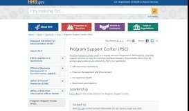 
							         Program Support Center (PSC) | HHS.gov								  
							    