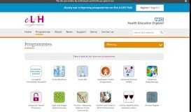 
							         Programmes - e-Learning for Healthcare								  
							    