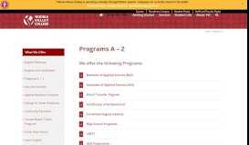 
							         Programs A-Z - Academics - Yakima Valley College								  
							    