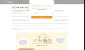 
							         Programs and Services - Apna Ghar, Inc. (Our Home)								  
							    