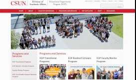 
							         Programs and Services | California State University, Northridge - CSuN								  
							    