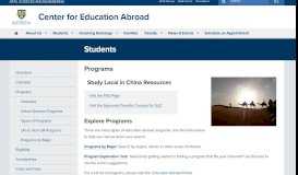 
							         Programs : Center for Education Abroad : University of Rochester								  
							    