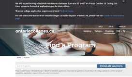 
							         Programs - Ontario Colleges								  
							    