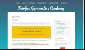 
							         Programs: Open Gym - Fairfax Gymnastics								  
							    