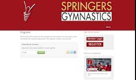
							         Programs | Springers Gymnastics Center								  
							    