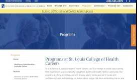 
							         Programs - St. Louis College of Health Careers								  
							    