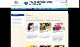 
							         Programs | Trades Recognition Australia								  
							    
