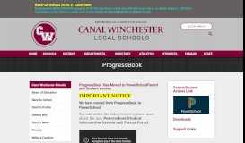 
							         ProgressBook - Canal Winchester Schools								  
							    