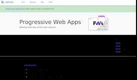 
							         Progressive Web Apps | Web | Google Developers								  
							    