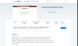 
							         Progressivelp.com website. LogOn.								  
							    