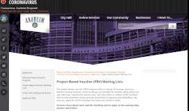 
							         Project-Based Voucher Waiting Lists | Anaheim, CA - Official Website								  
							    