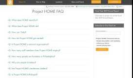 
							         Project HOME FAQ | Project HOME								  
							    