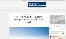 
							         Project Portal 2.0: Toyota's hydrogen fuel cell electric Class 8 truck								  
							    