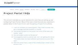 
							         Project Portal FAQs - LiquidPlanner								  
							    