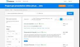
							         Project ppt presentation slides job portal Jobs, Employment | Freelancer								  
							    