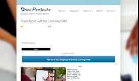 
							         Project report on Online E-Learning Portal | FreeProjectz								  
							    