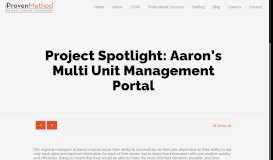 
							         Project Spotlight: Aaron's Multi Unit Management Portal								  
							    