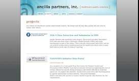
							         Projects - ancilla partners, inc.								  
							    
