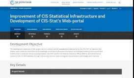 
							         Projects : Improvement of CIS Statistical Infrastructure and ...								  
							    