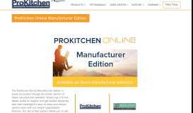 
							         ProKitchen Online Manufacturer Edition - ProKitchen Software								  
							    