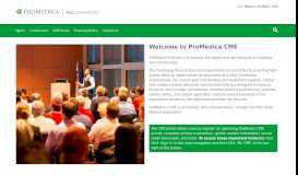 
							         Promedica Health System Continuing Medical Education								  
							    