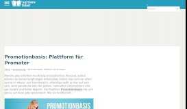 
							         Promotionbasis: Plattform für Promoter | karrierebibel.de								  
							    