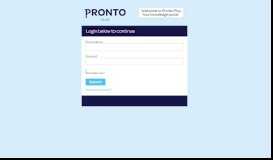 
							         Pronto Plus by Pronto Software - Login								  
							    