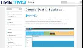 
							         Pronto Portal Settings | Desktop - Knowledge Base								  
							    